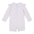 Zwempak lange mouw - UPF 40 - Paars - Dreamy Stripes