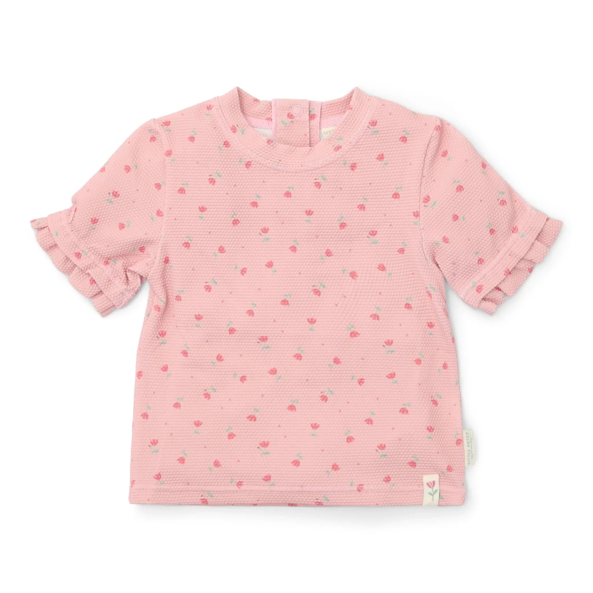 Zwemshirt korte mouw - Lichtroze - Sunny Flowers