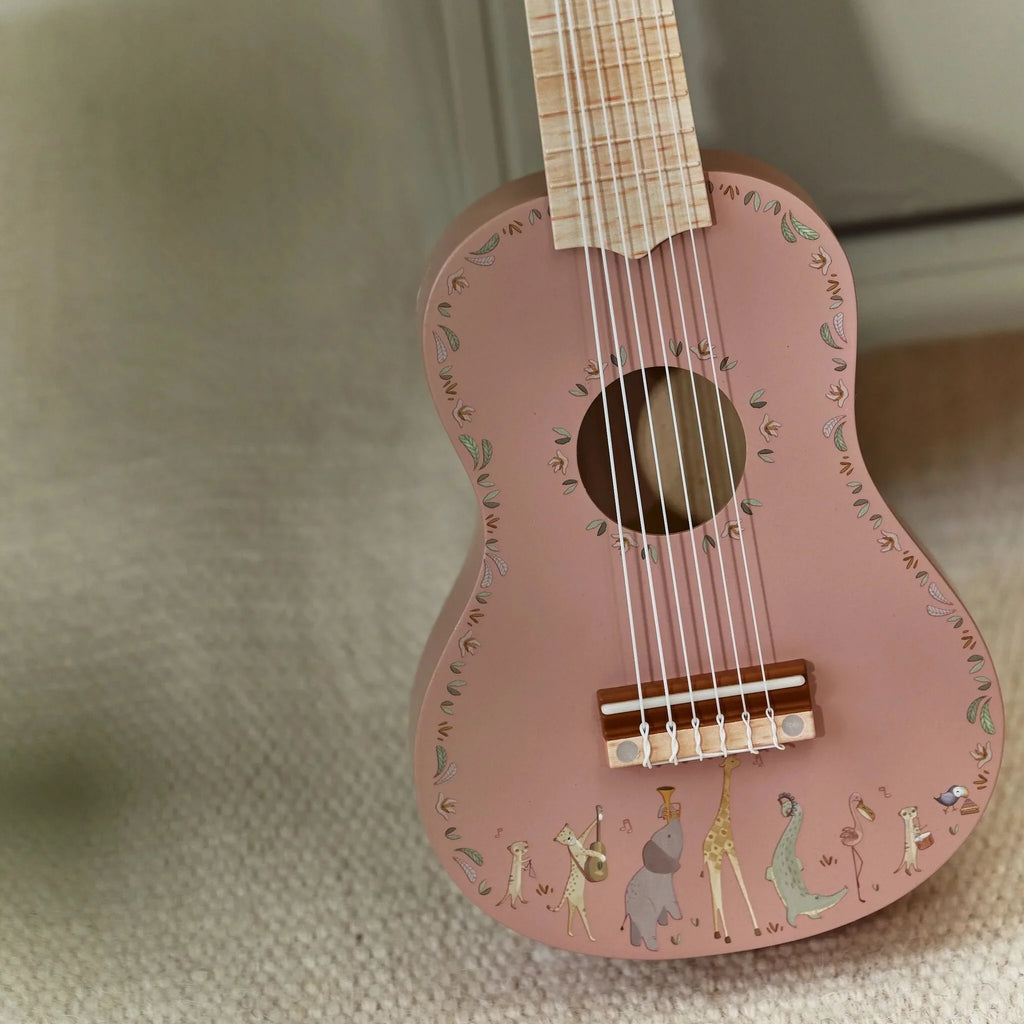 Houten gitaar - Roze - Safari Friends