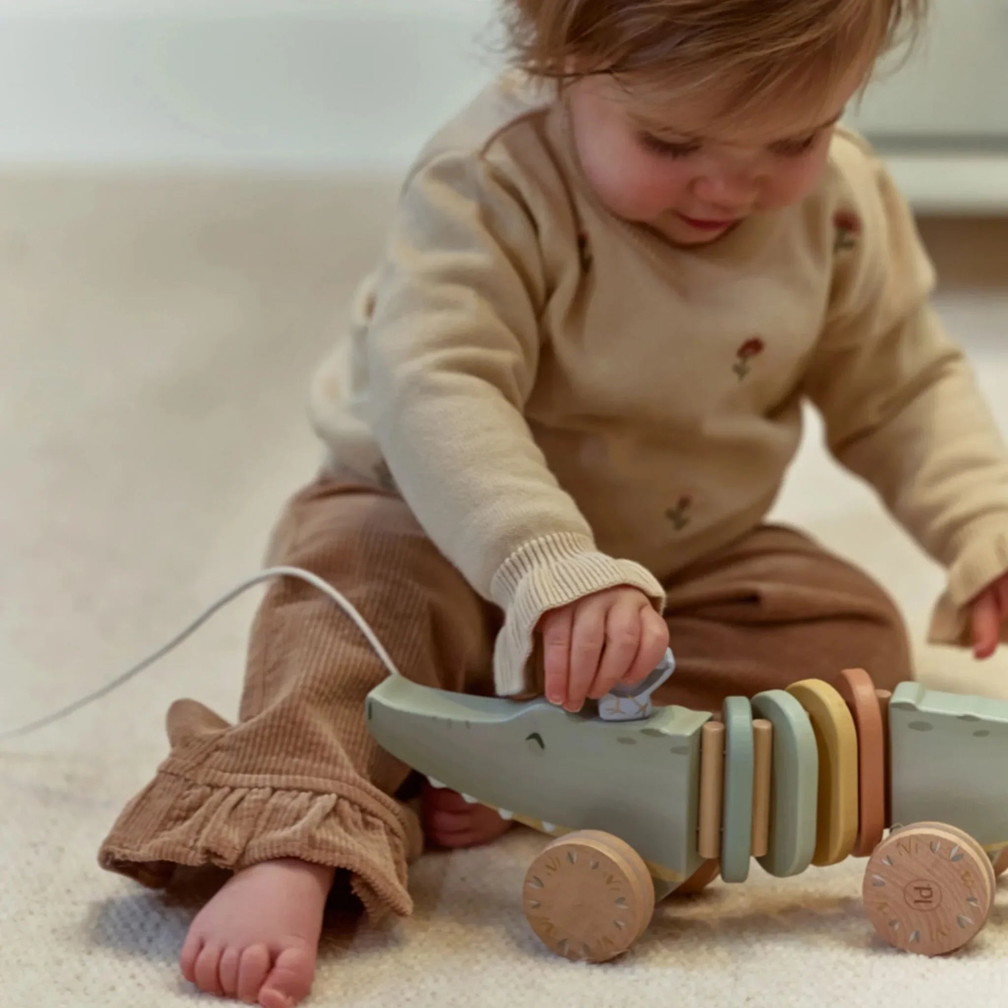 Houten trekdier - Groen