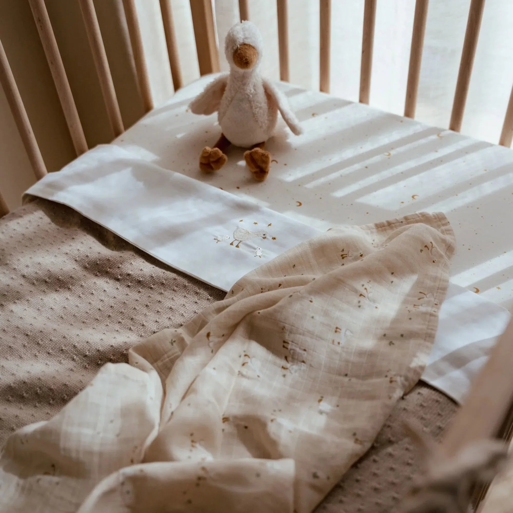 Wieg hoeslaken - Wit - Newborn Naturals - Little Goose