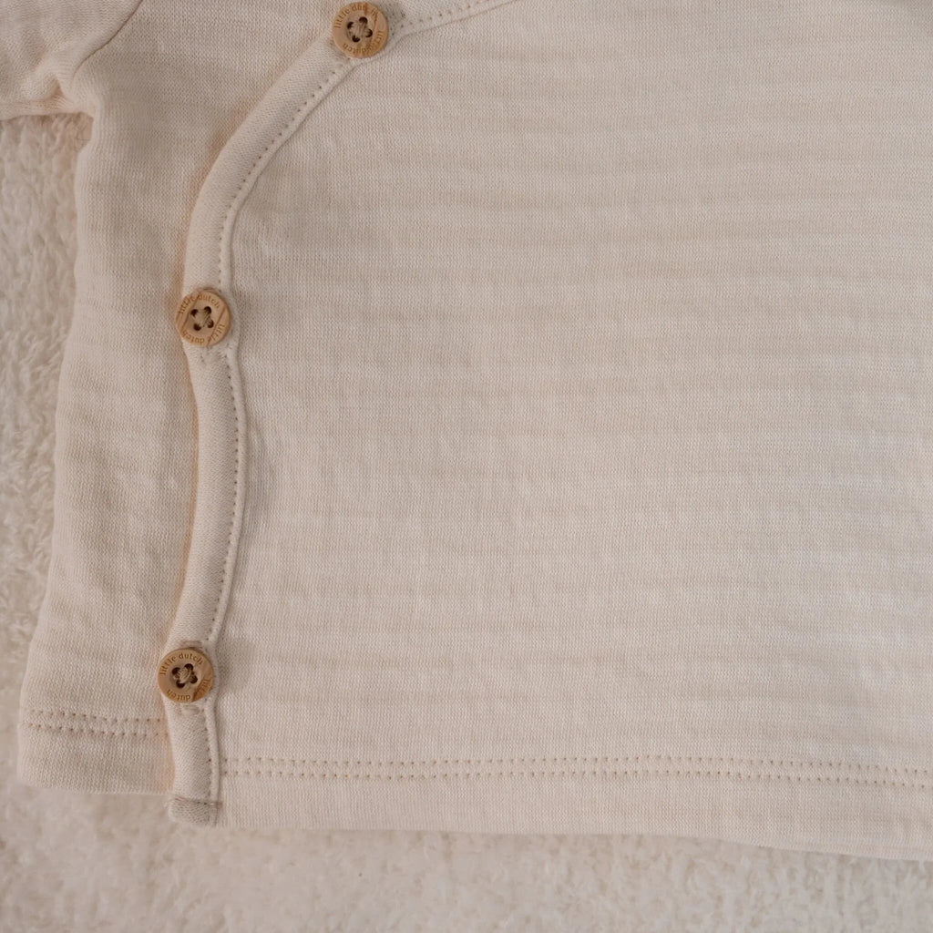 Shirt overslag lange mouw - Beige - Newborn Naturals