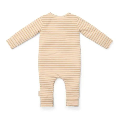 Eendelige pyjama - Zand - Gestreept