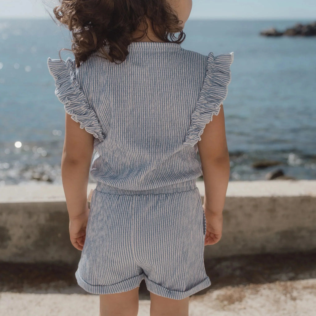 Tuinbroek - Blauw - Denim Blue Stripe