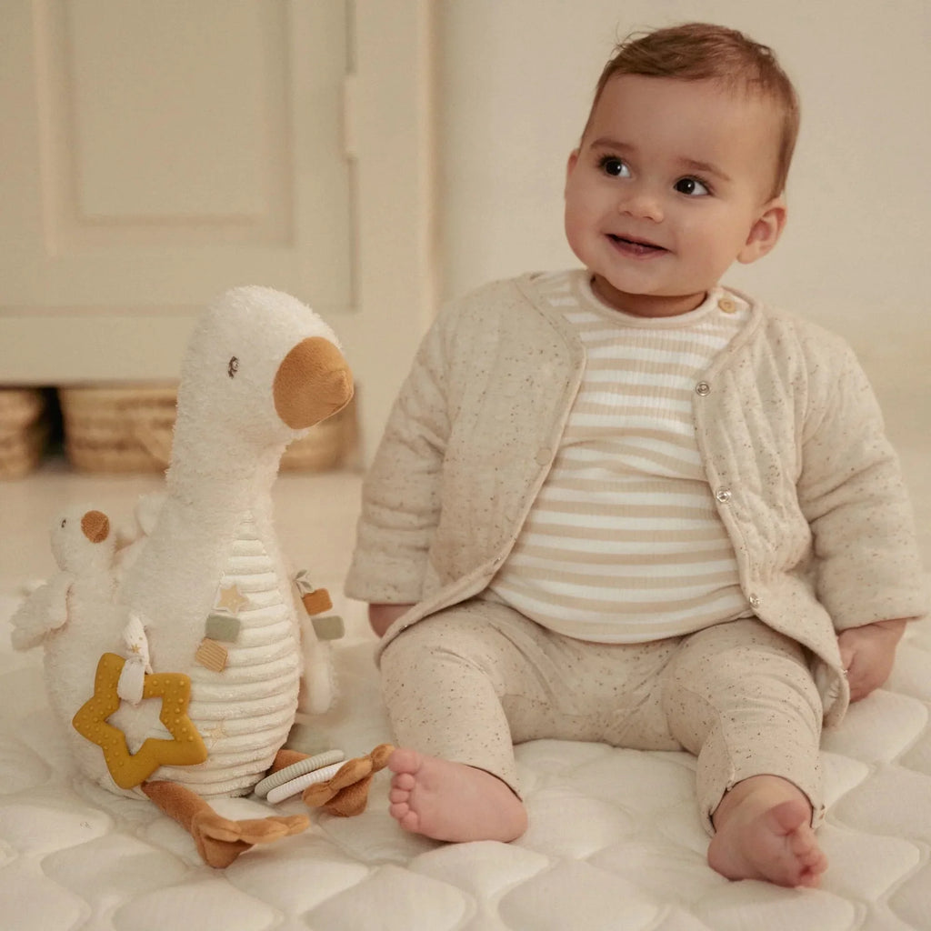 Activiteitenknuffel Gans - Wit - Little Goose