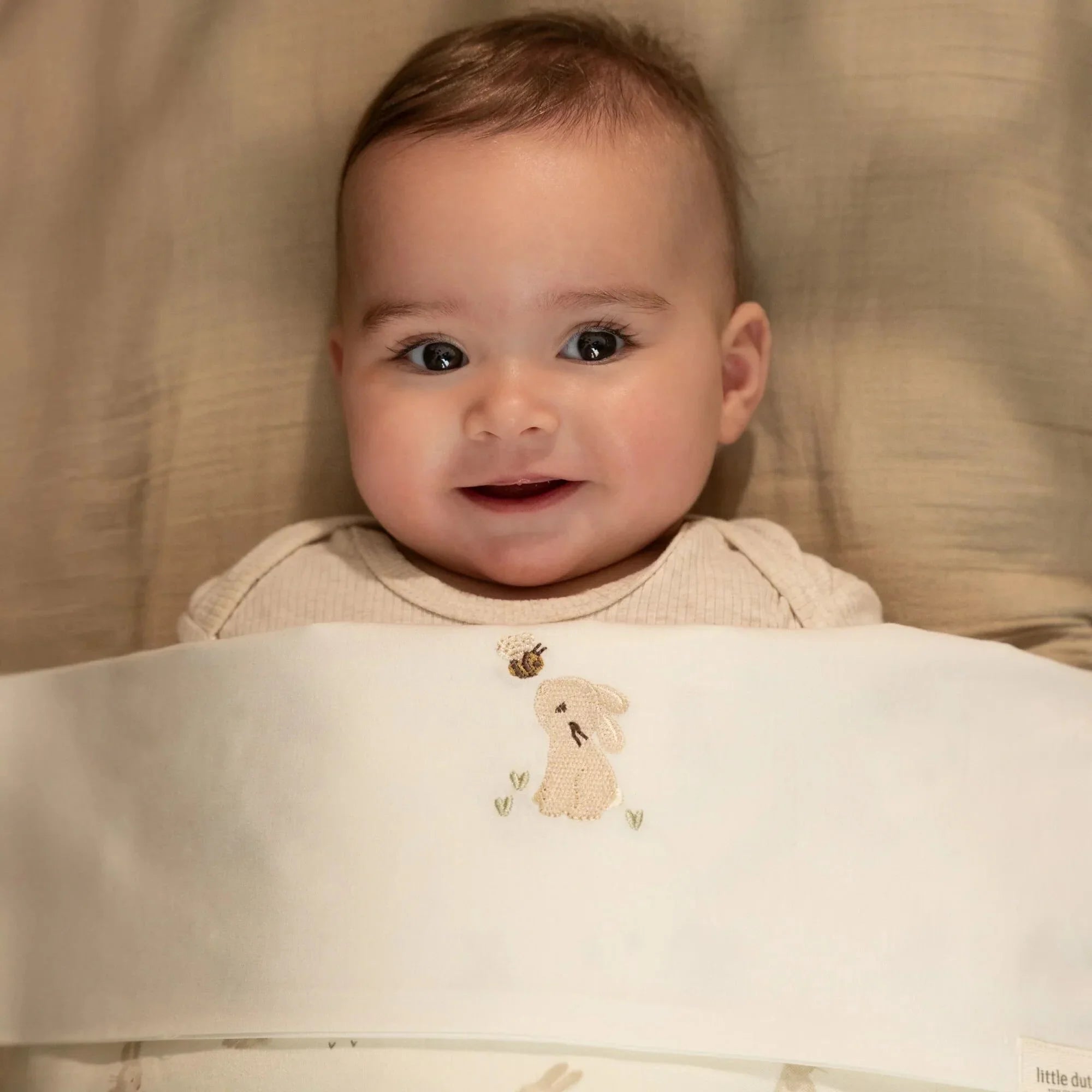 Wieglaken - Wit - Newborn Naturals - Baby Bunny