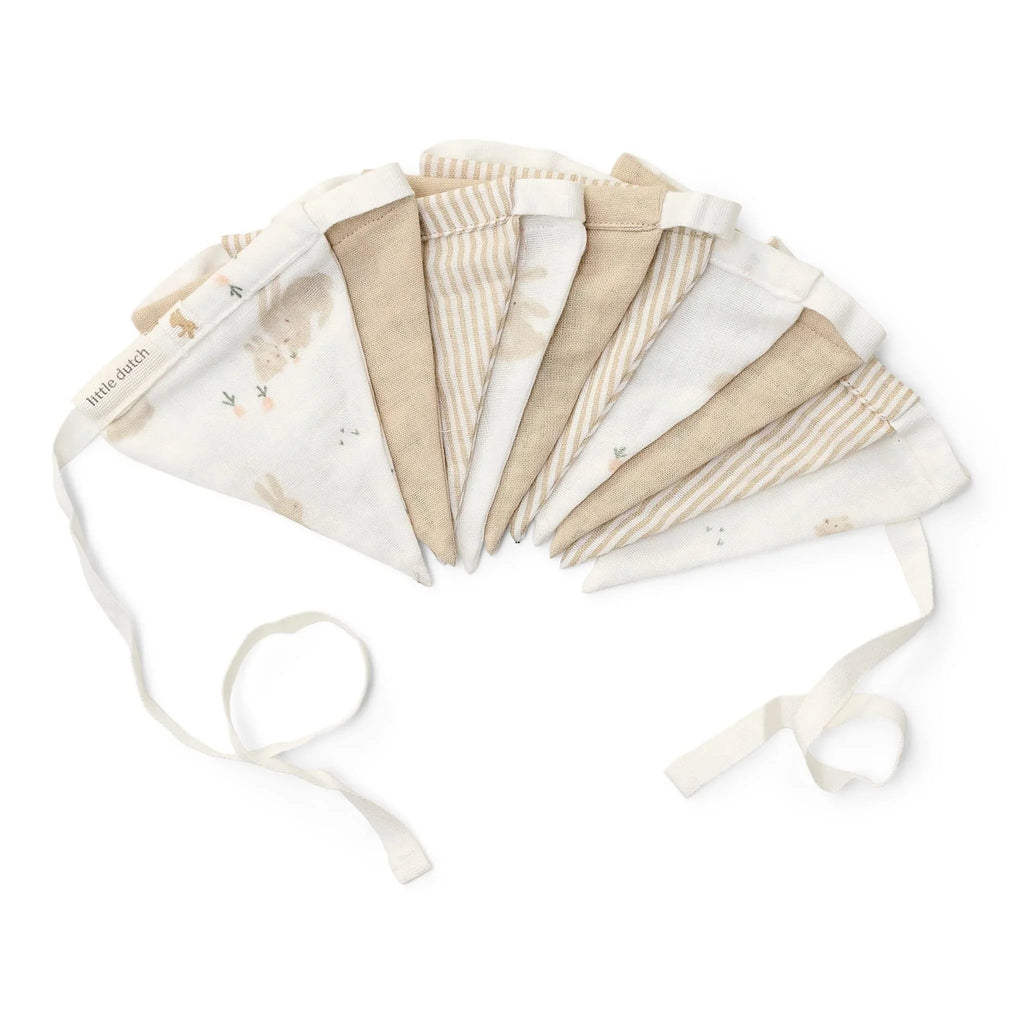 Slinger met vlaggetjes - Wit - Newborn Naturals - Baby Bunny