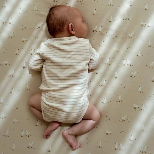 Ledikant deken - Beige - Little Goose - Moon & Stars