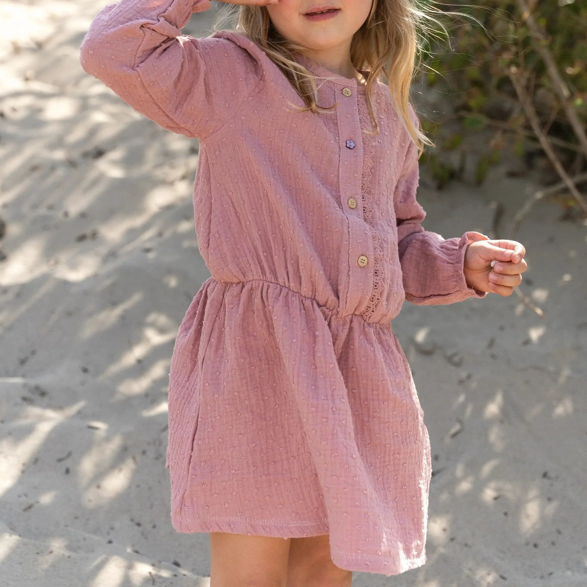 Jurk - Lange Mouw - Roze