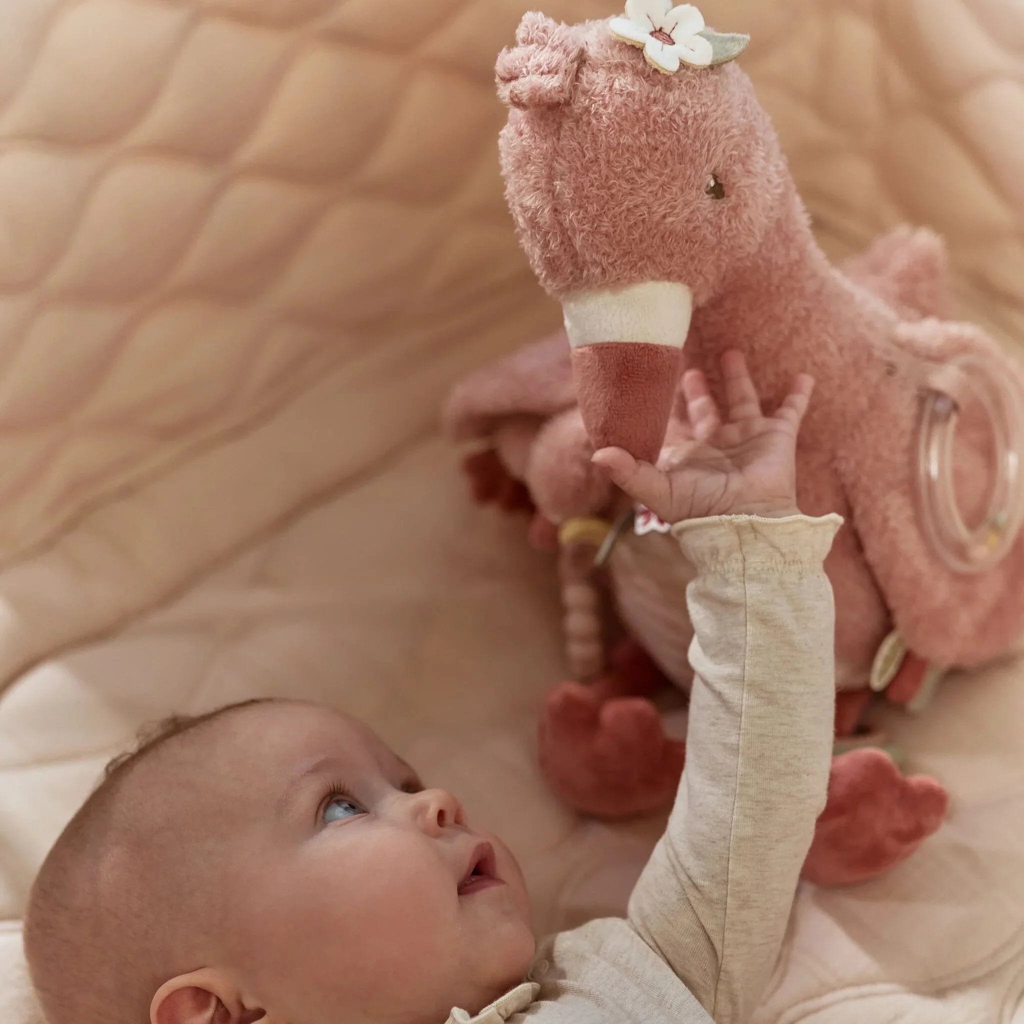 Activiteitenknuffel Flamingo - Roze