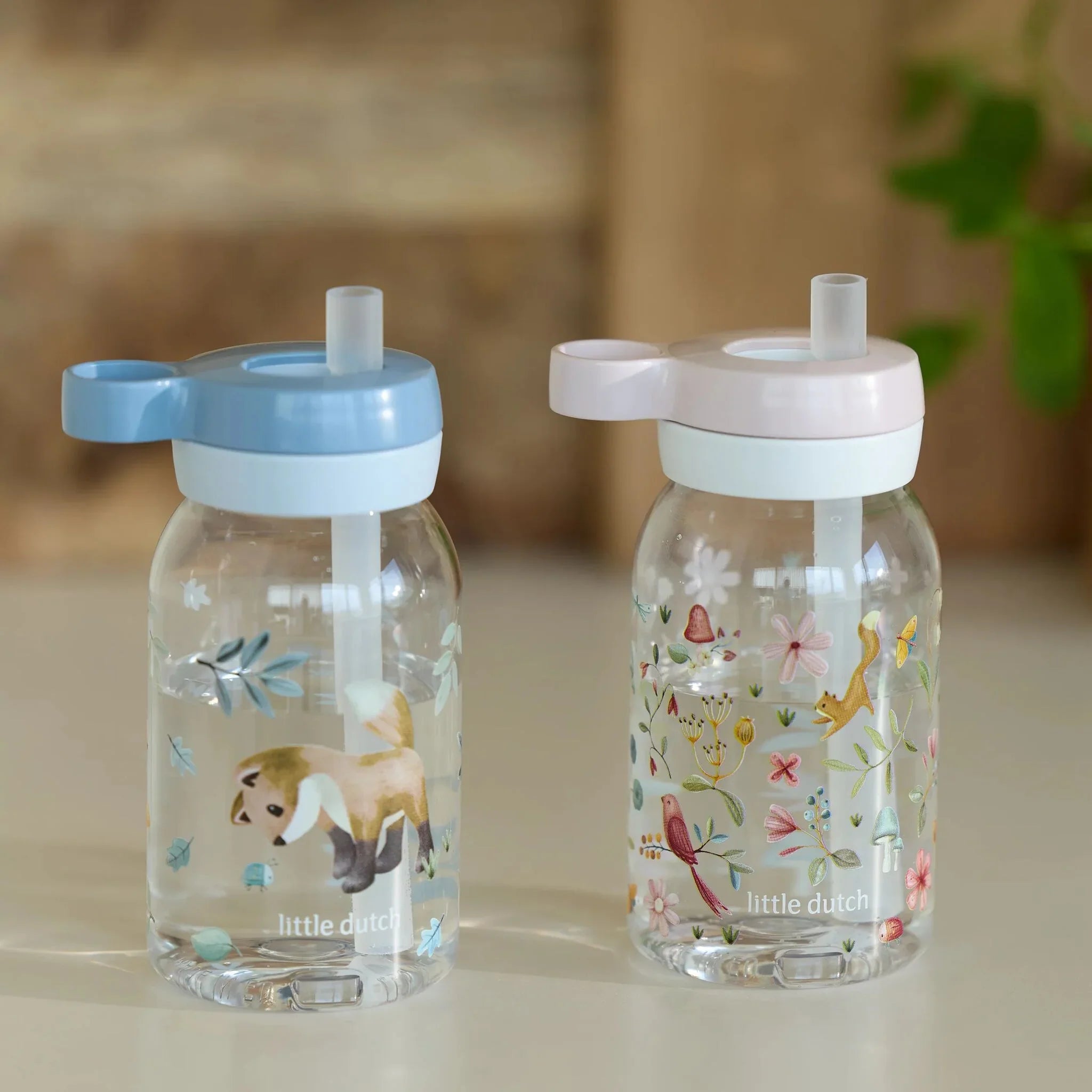 Mepal Drinkfles met rietje 450 ml - Roze