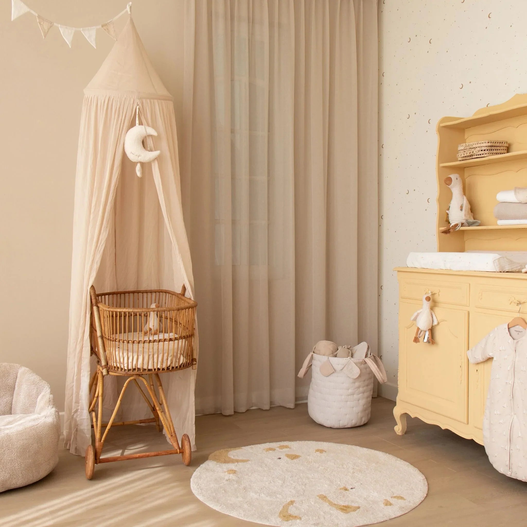 Vloerkleed rond - Wit - Newborn Naturals - Little Goose