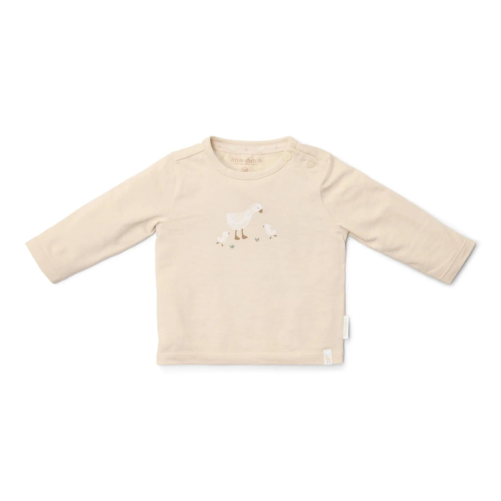 Shirt lange mouw - Zand - Newborn Naturals - Little Goose