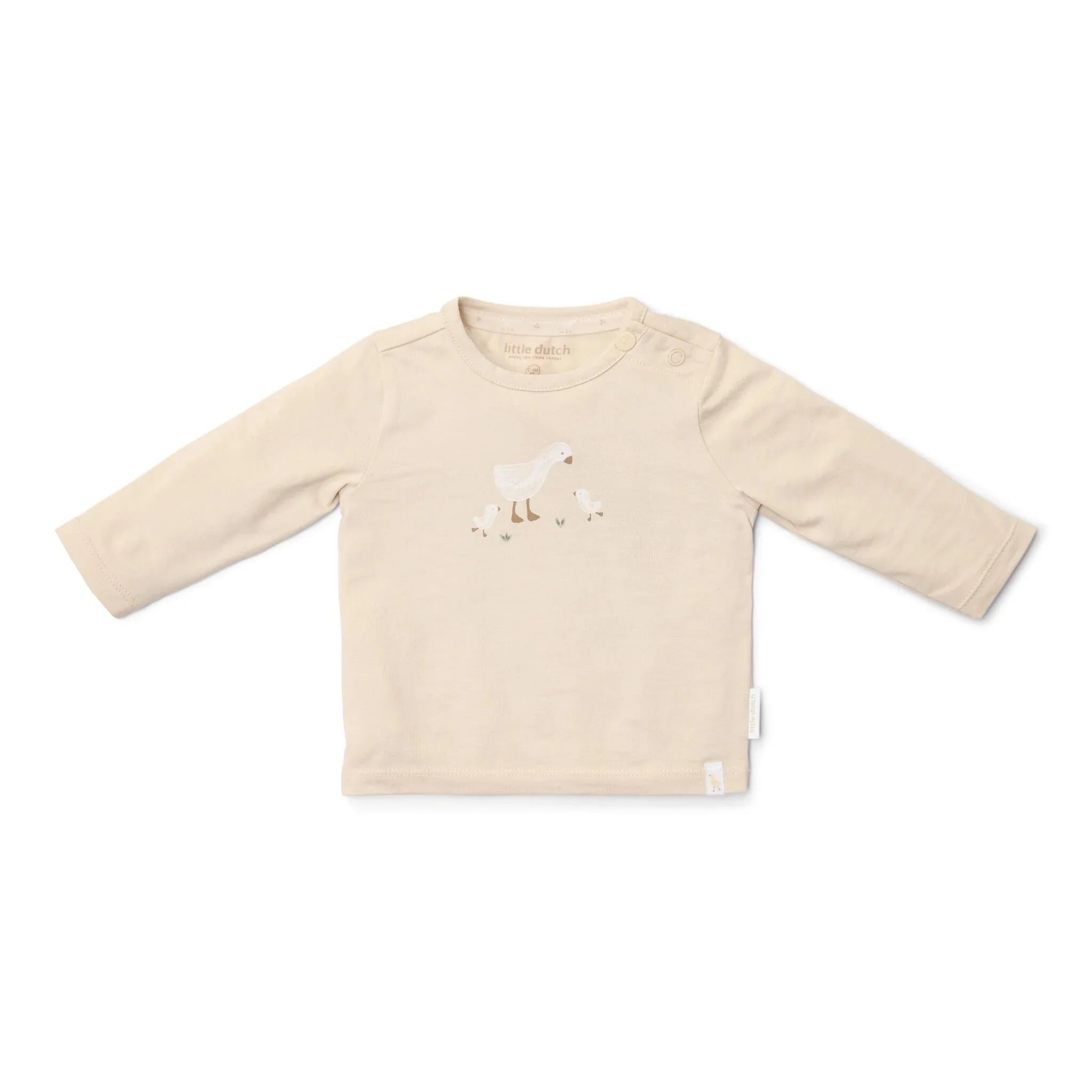 Shirt lange mouw - Zand - Newborn Naturals - Little Goose