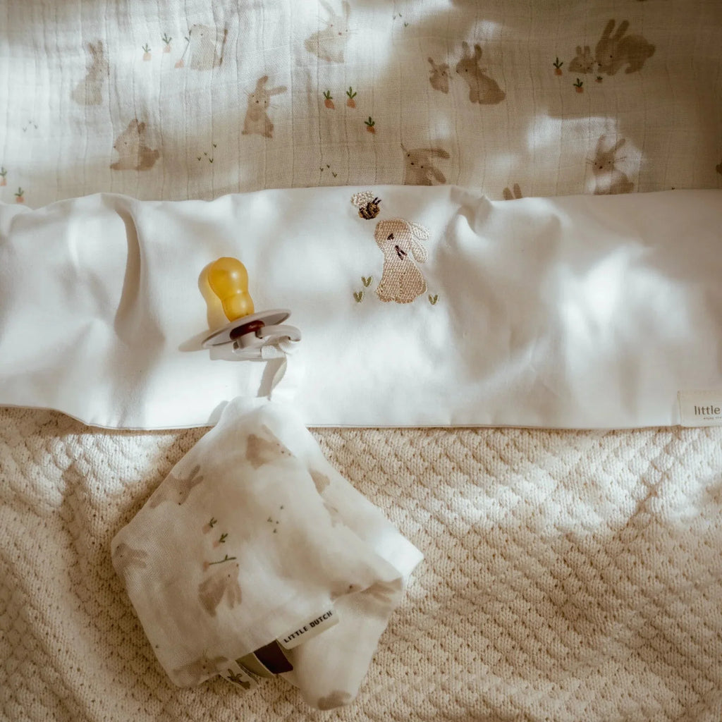 Wieglaken - Wit - Newborn Naturals - Baby Bunny
