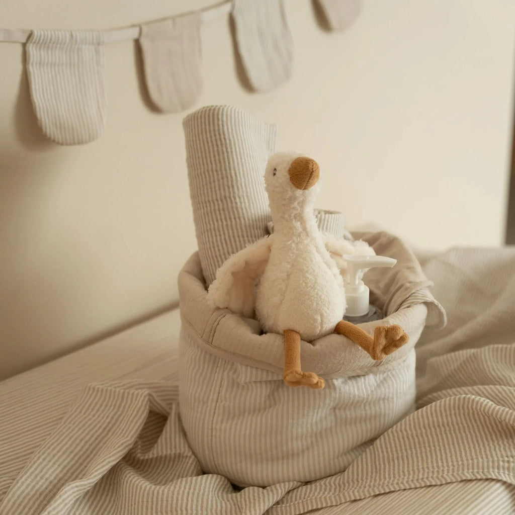 Swaddle - Beige streepjes - 120 cm