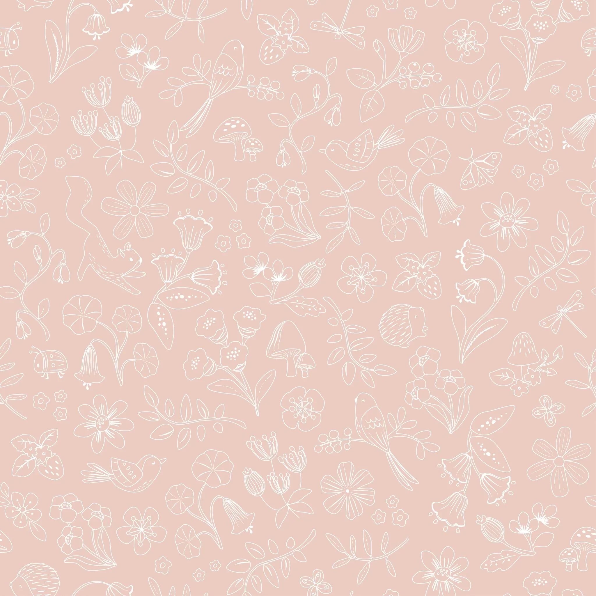 Behangstaal vliesbehang – Roze – Fairy Friends – Fairy Wonder