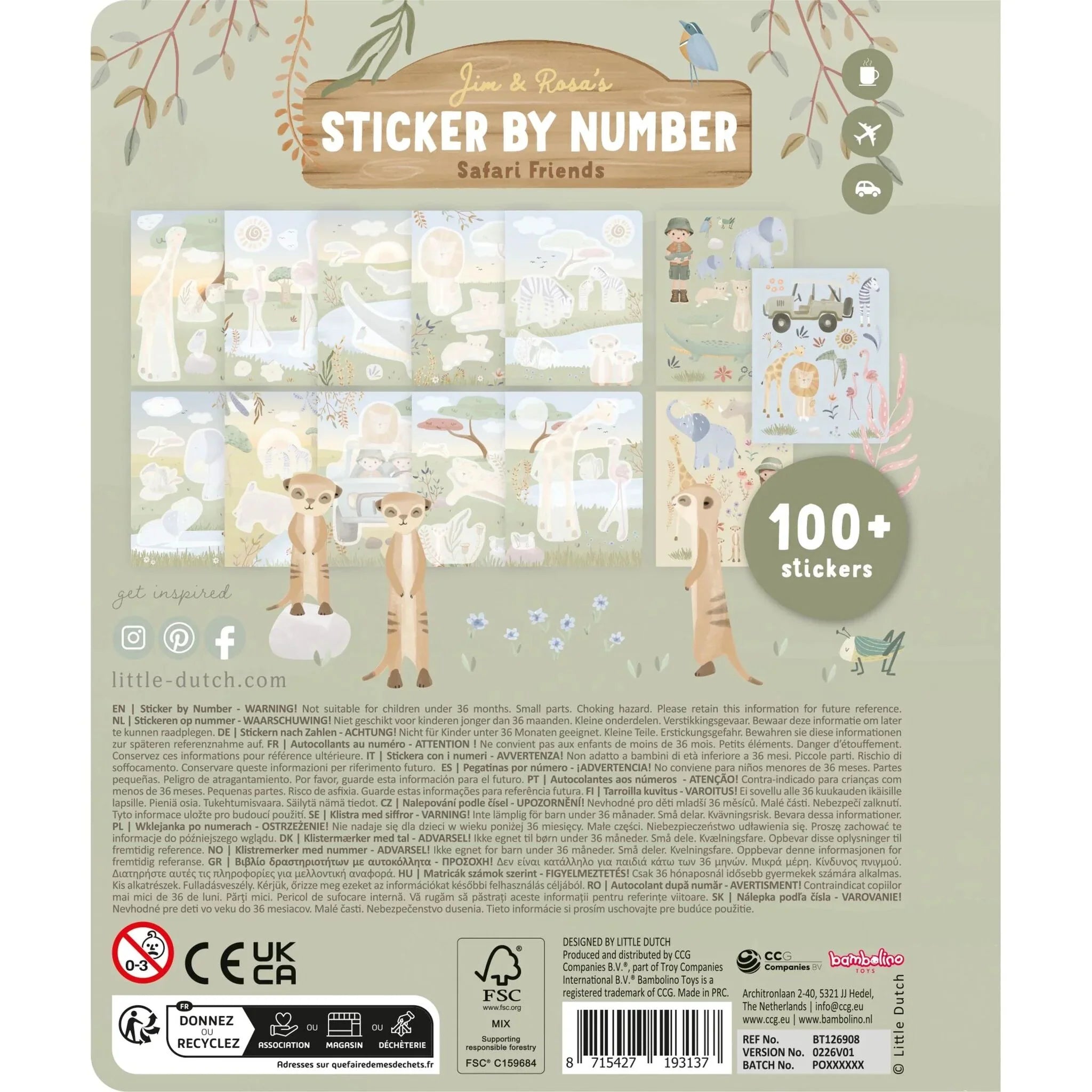 Stickerboek op nummer - Rosa