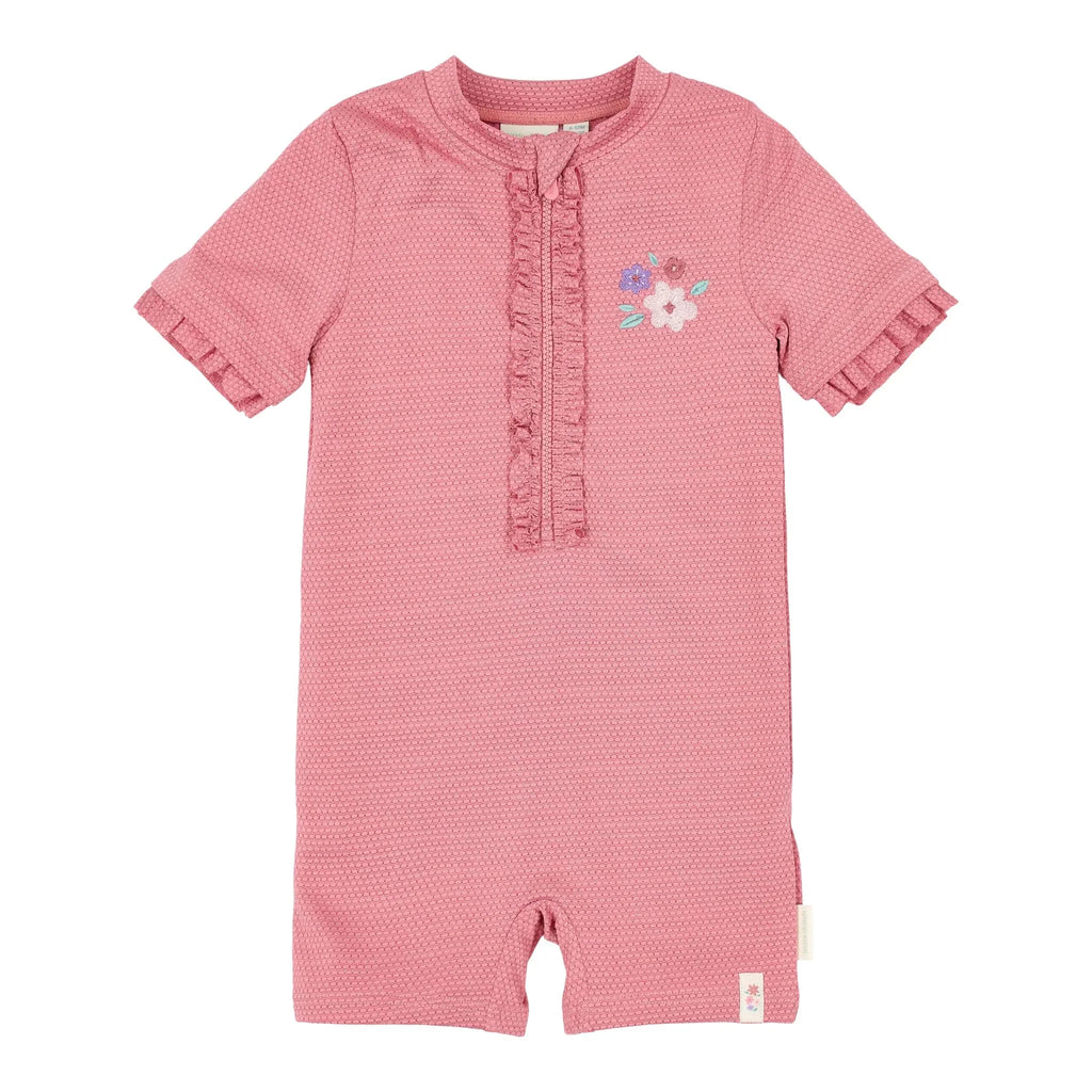 Zwempak korte mouw - Roze