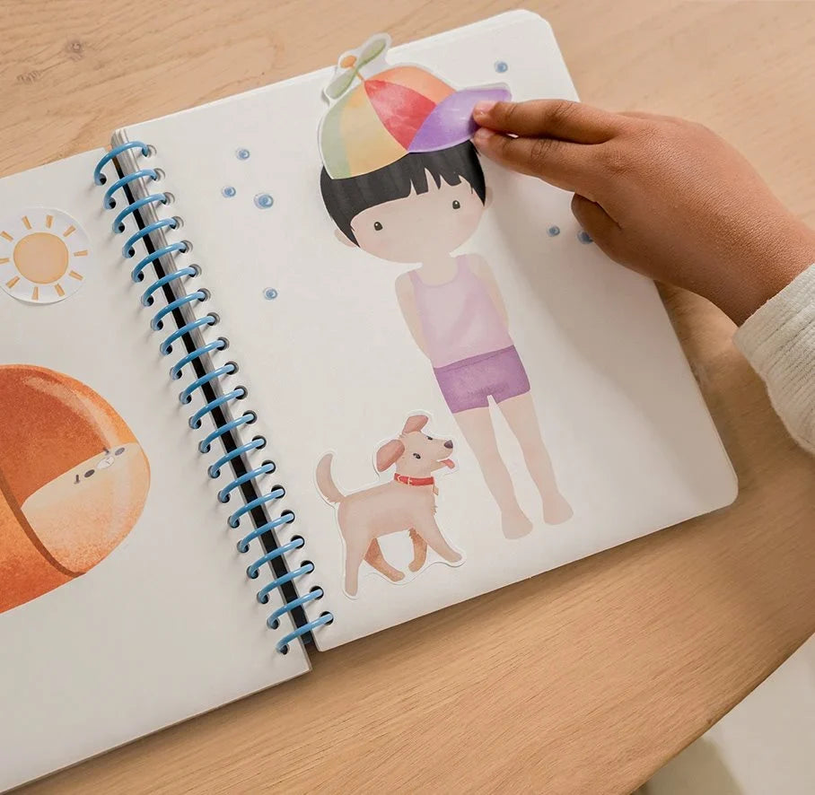 Aankleed- en stickerboek Jim & Friends