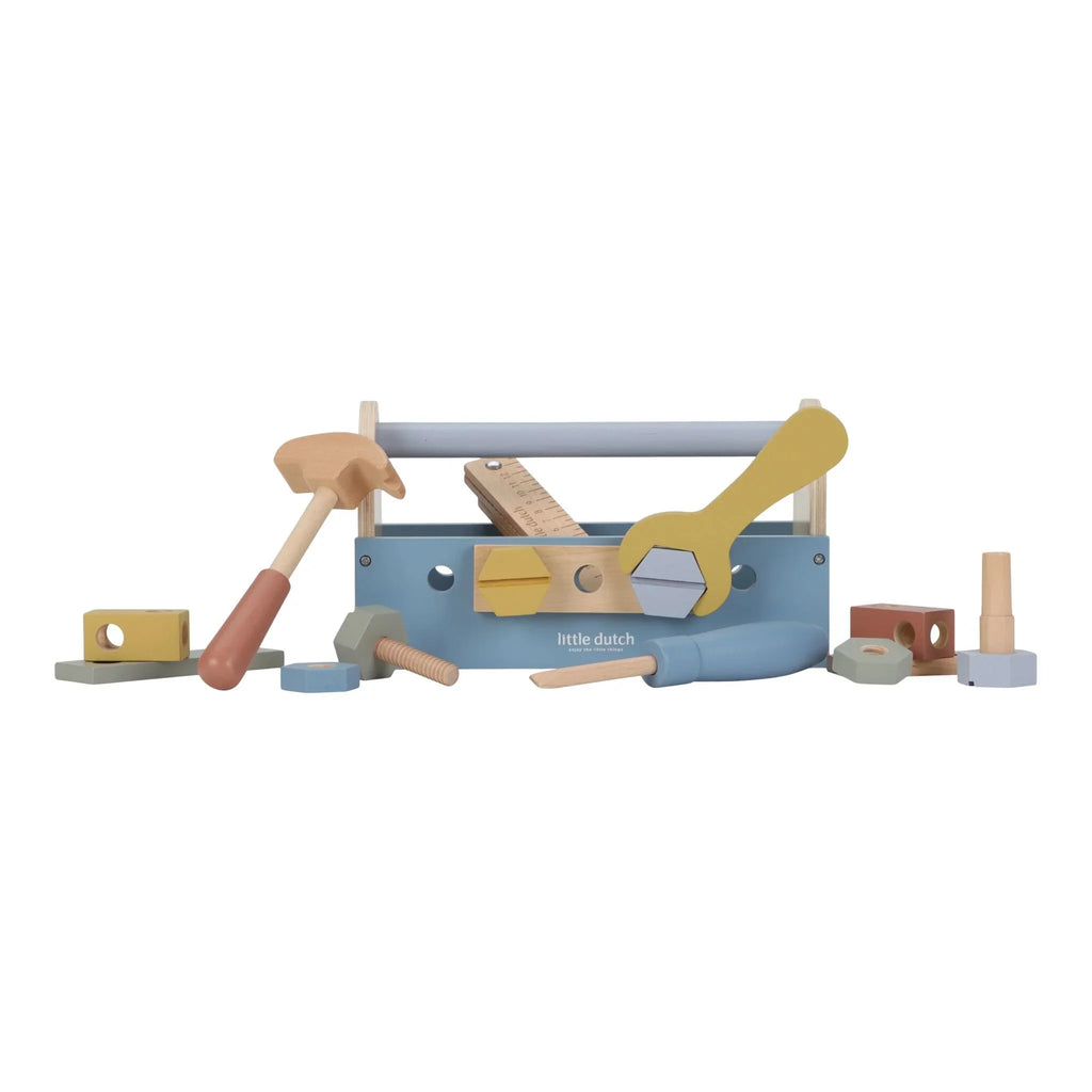 Houten gereedschapskist - Blauw - Essentials