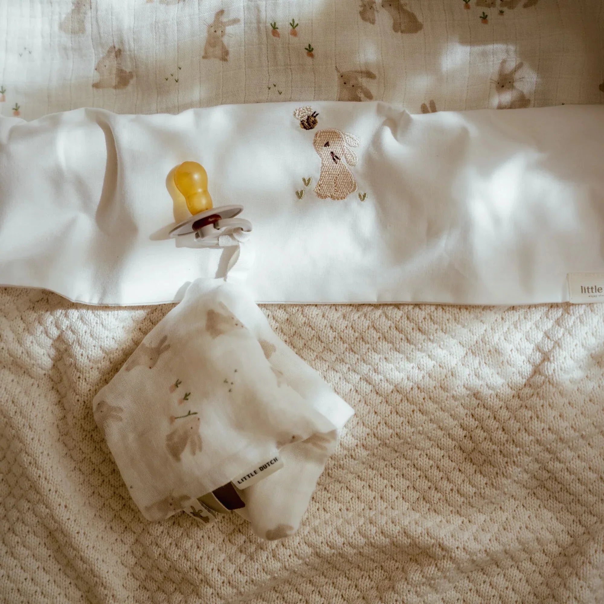 Speendoekje - Wit - Newborn Naturals - Baby Bunny