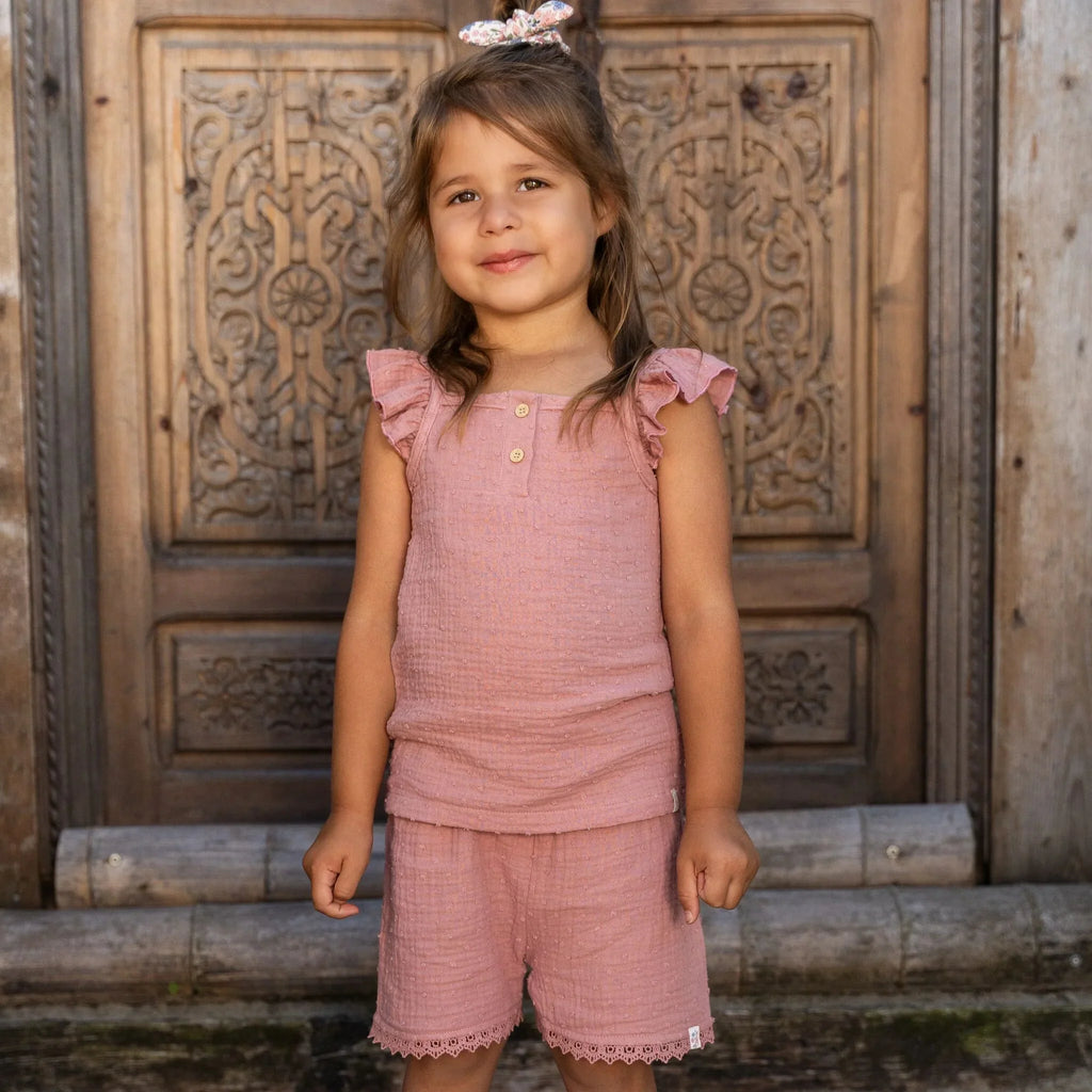 Singlet - Ruches - Roze