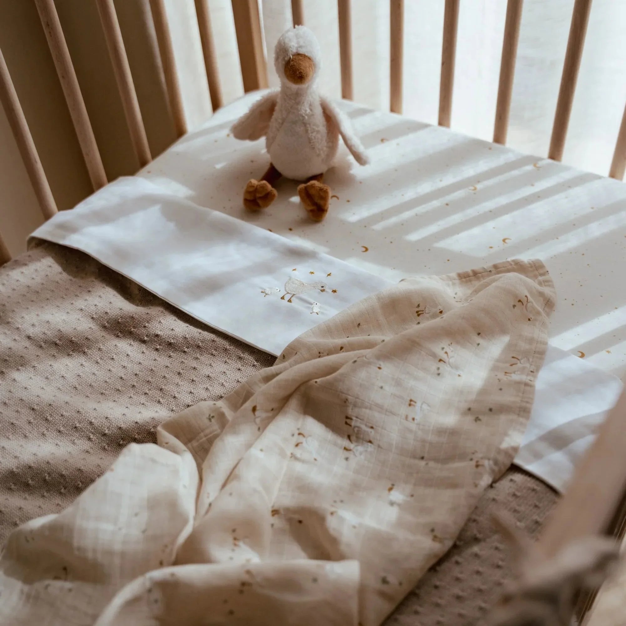 Ledikantlaken - Wit - Newborn Naturals - Little Goose