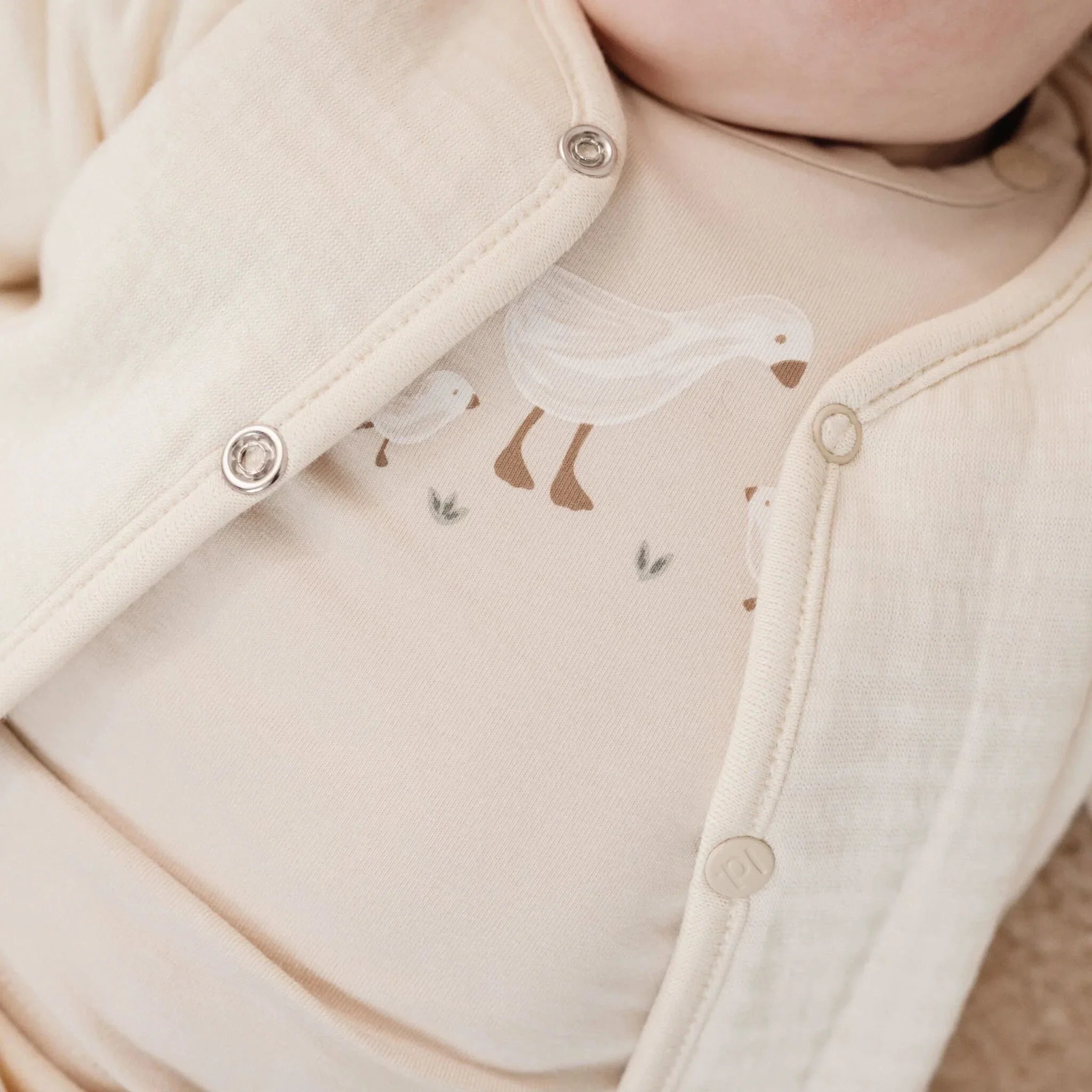 Shirt lange mouw - Zand - Newborn Naturals - Little Goose