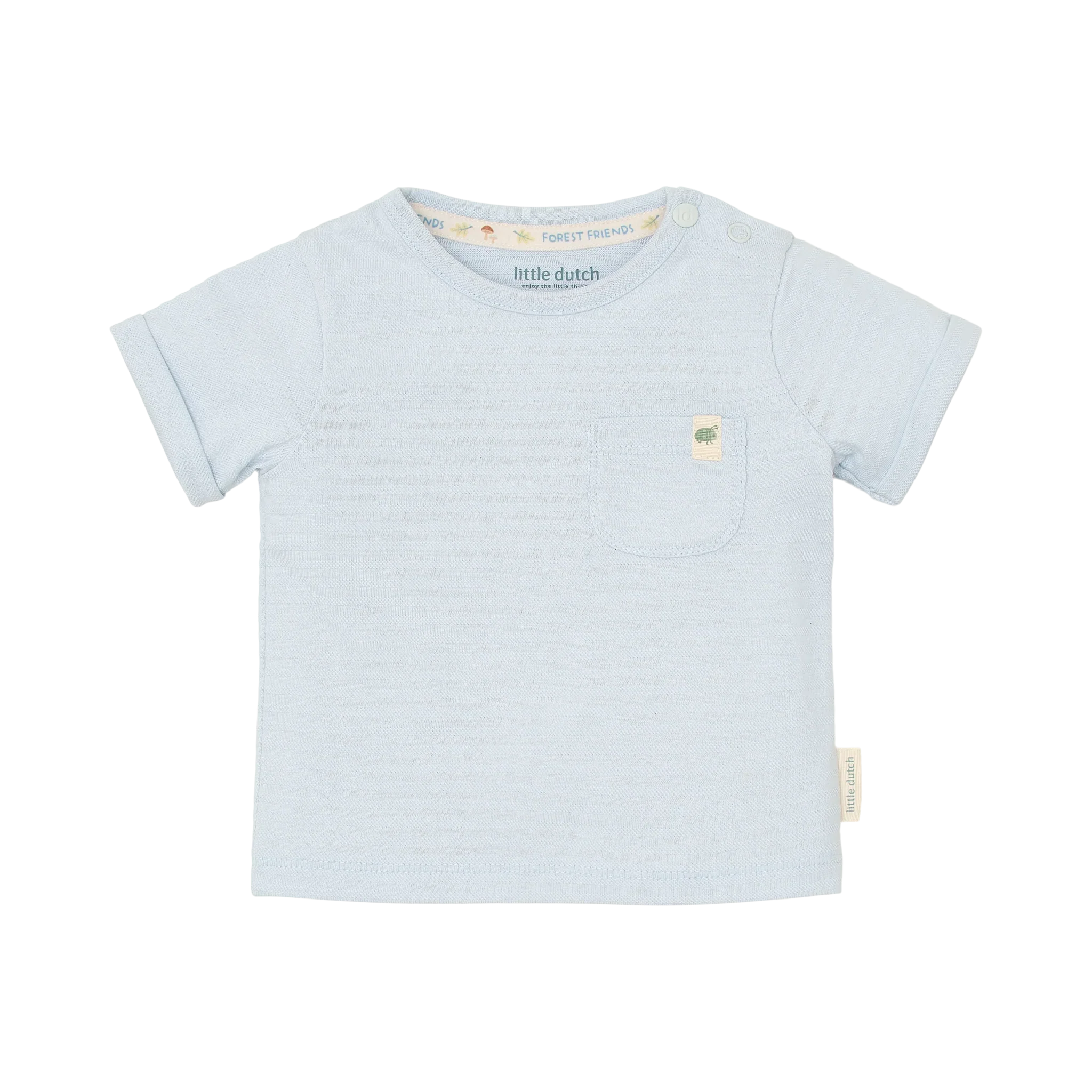 Gestreept shirt korte mouw - Blauw