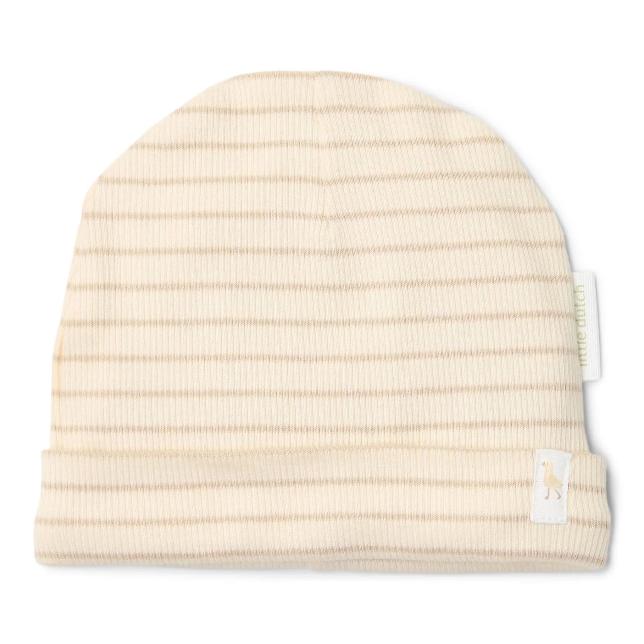 Babymutsje - Beige - Newborn Naturals - Stripe