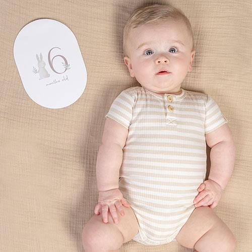 Mijlpaal kaarten - Beige - Baby Bunny - EN