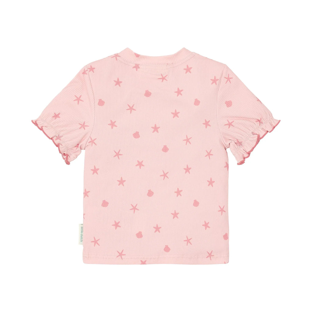 Zwemshirt korte mouw - Roze - Dreamy Seashells