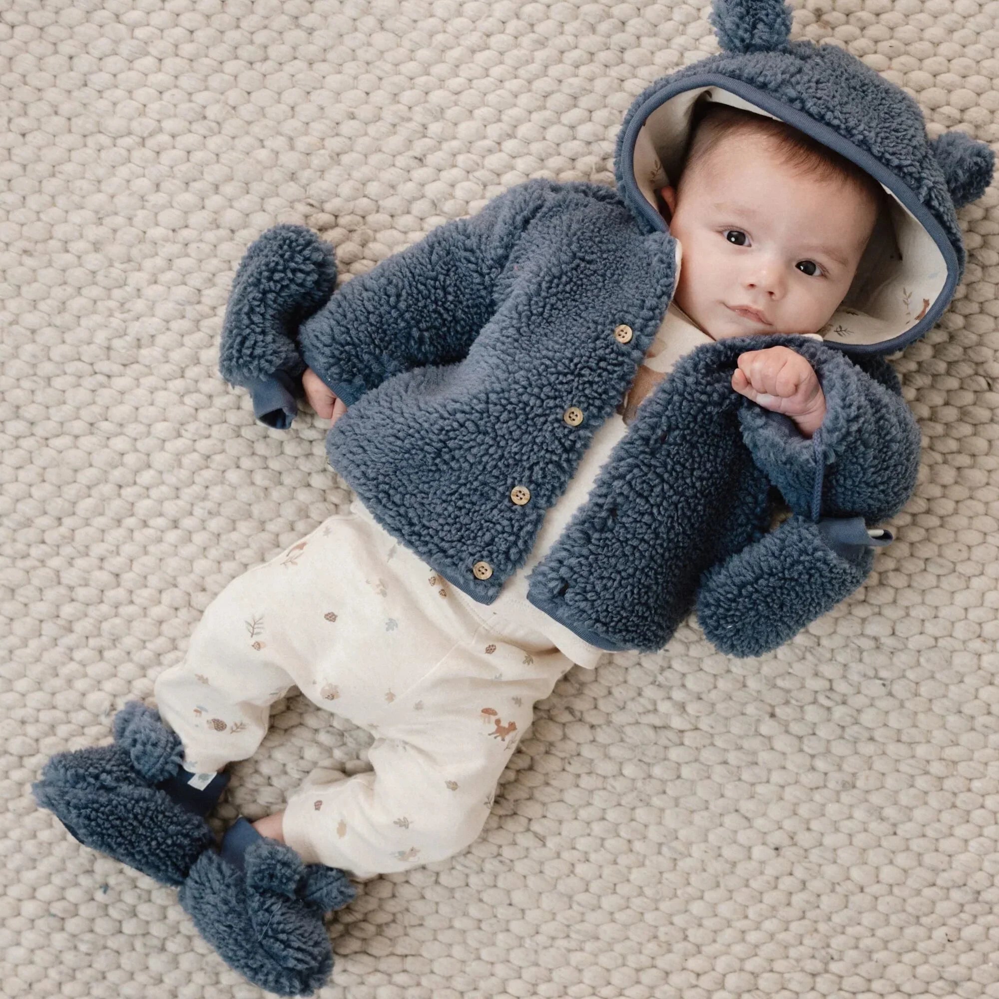 Teddy wanten - Blauw - Newborn Naturals