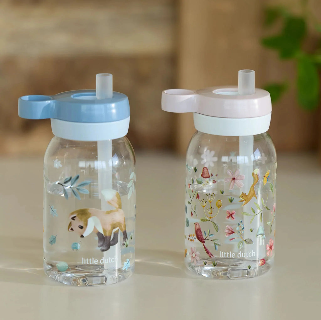 Mepal Drinkfles met rietje 450 ml - Blauw