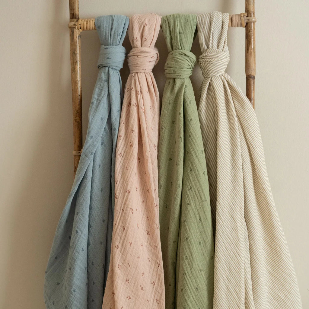 Swaddle - Beige streepjes - 120 cm