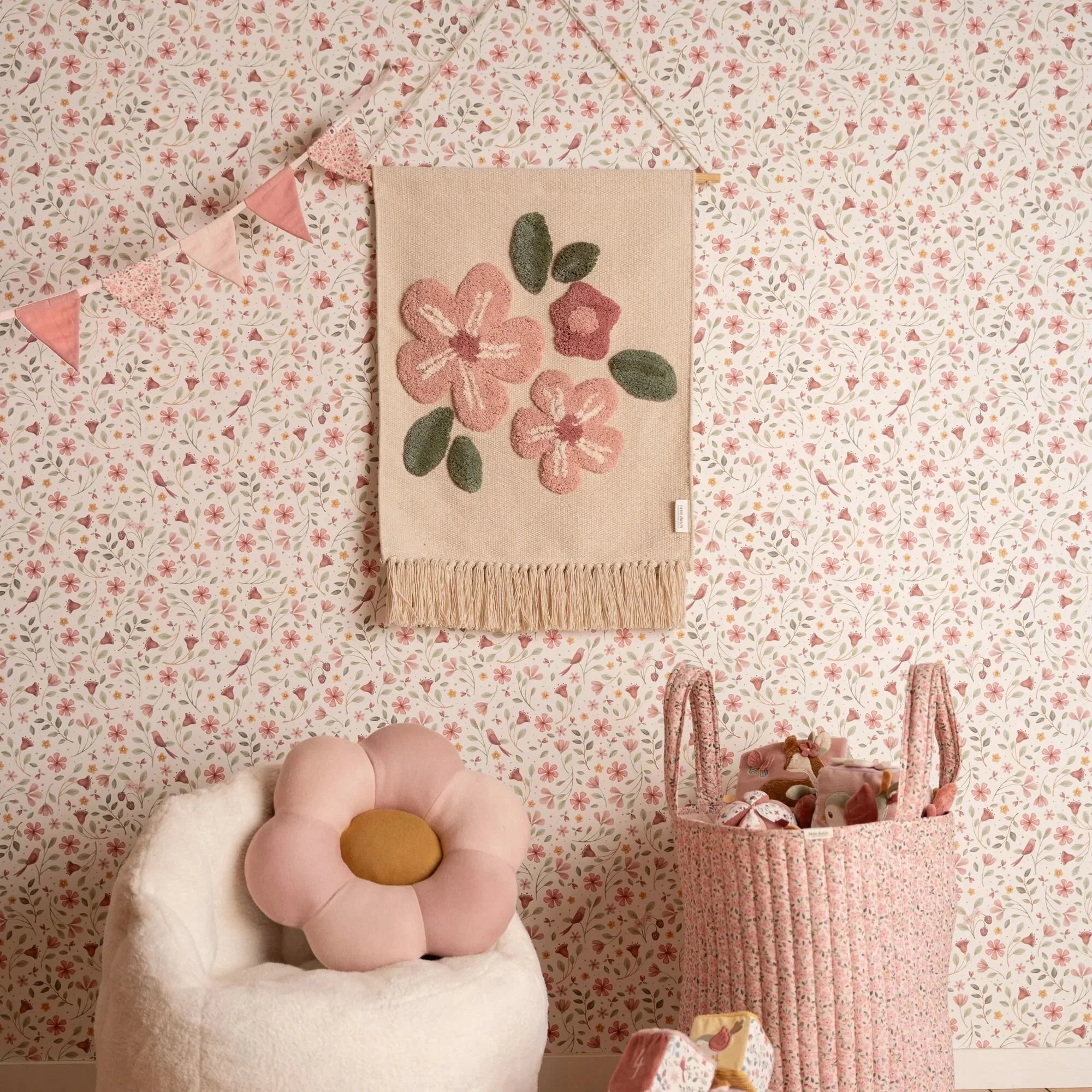 Slinger met vlaggetjes - Roze - Fairy Garden - Fairy Floral