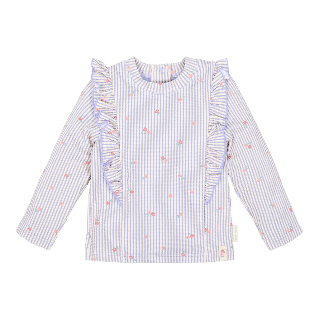 Zwemshirt lange mouw - UPF 40 - Paars - Dreamy Stripes