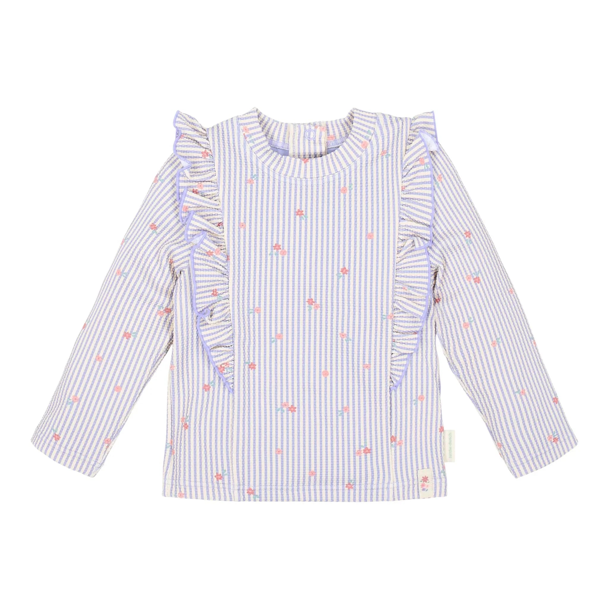 Zwemshirt lange mouw - UPF 40 - Paars - Dreamy Stripes