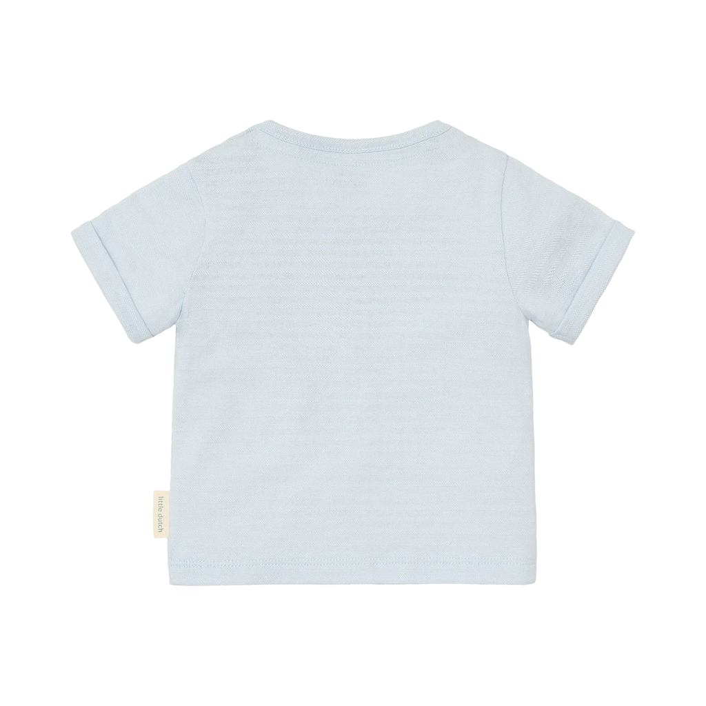 Gestreept shirt korte mouw - Blauw