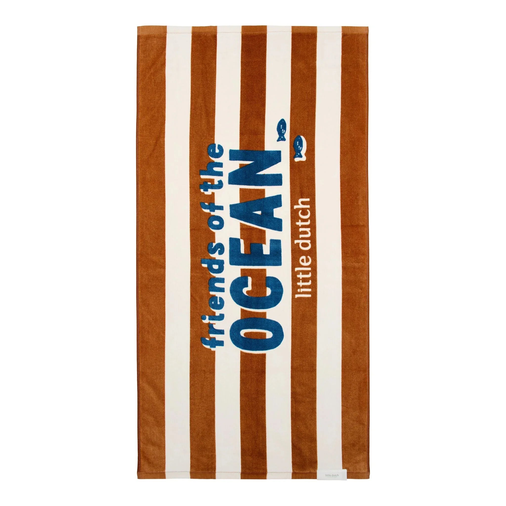 Strandhanddoek - Bruin - Ocean Brown Stripes