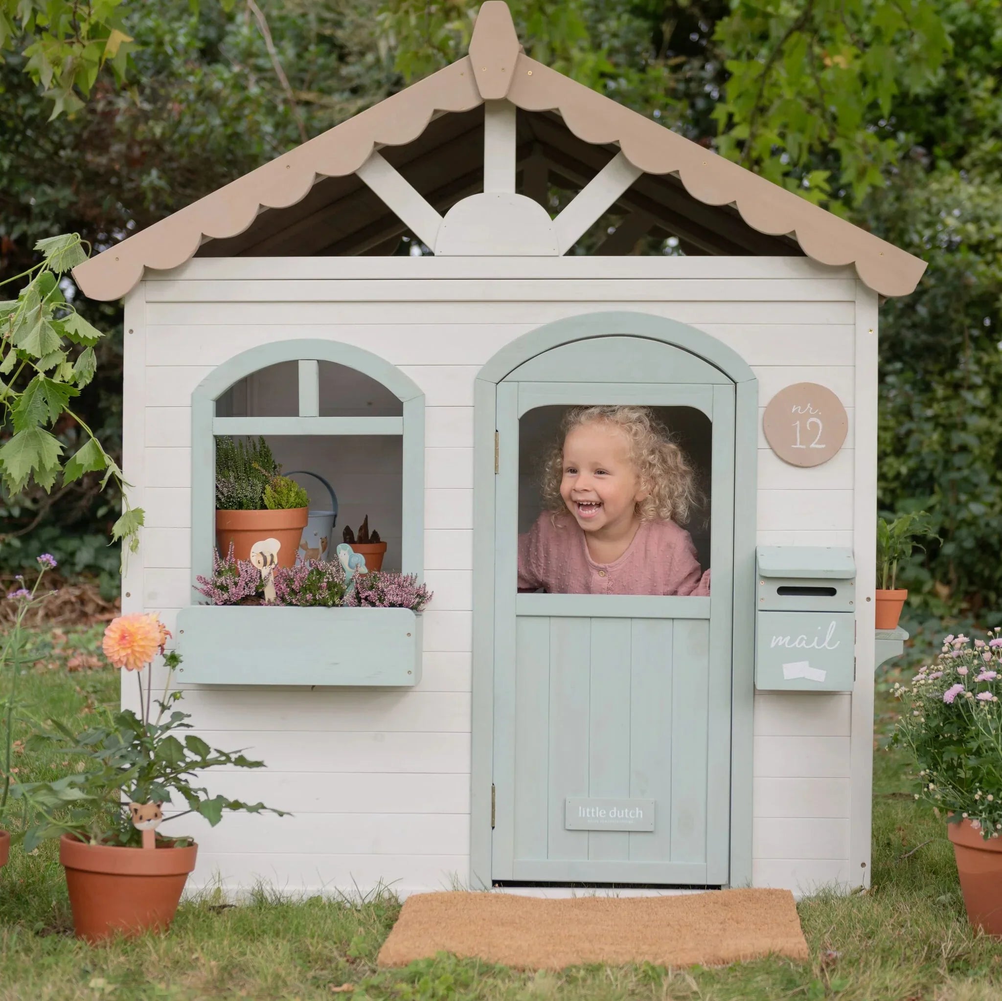 Houten speelhuisje - Wit