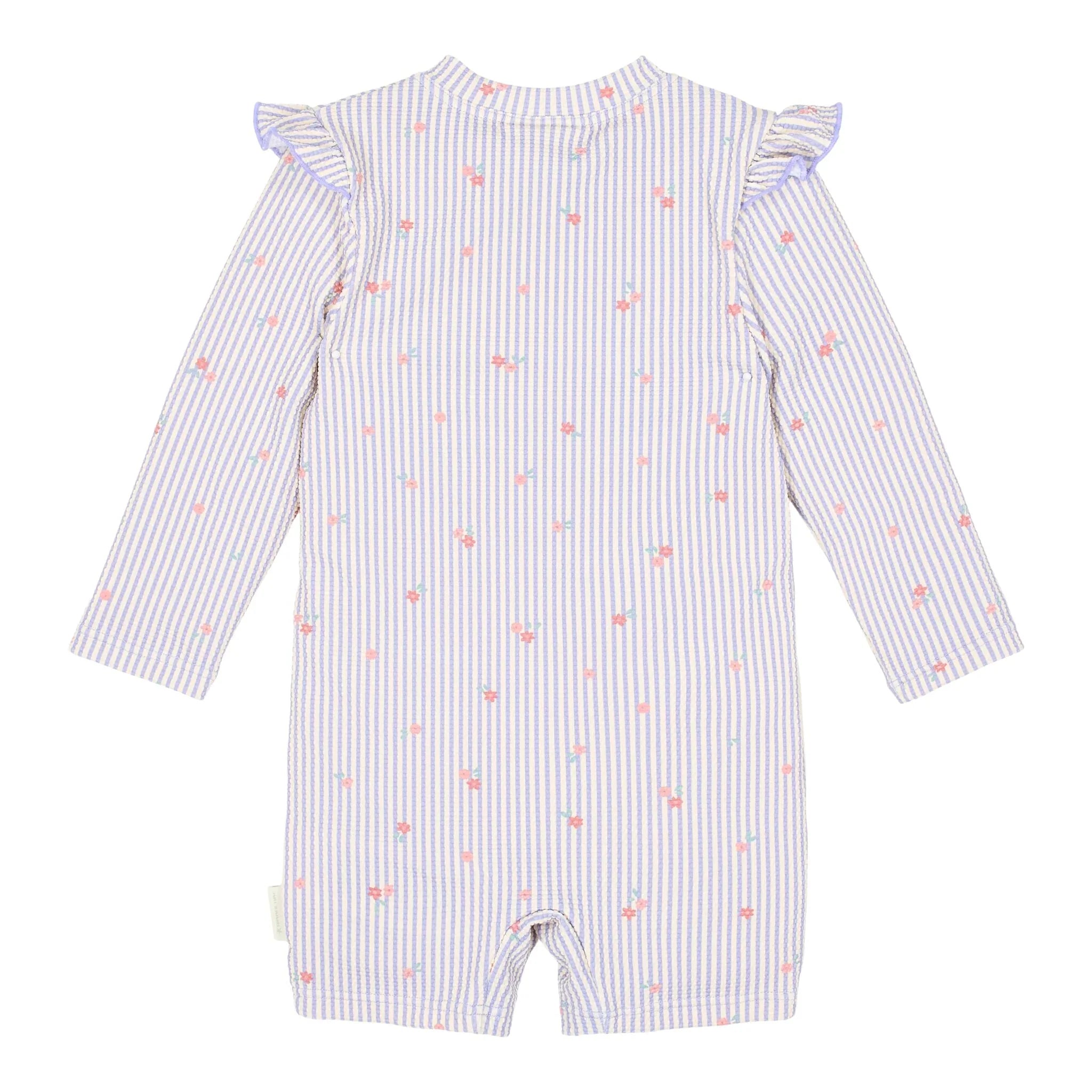 Zwempak lange mouw - UPF 40 - Paars - Dreamy Stripes