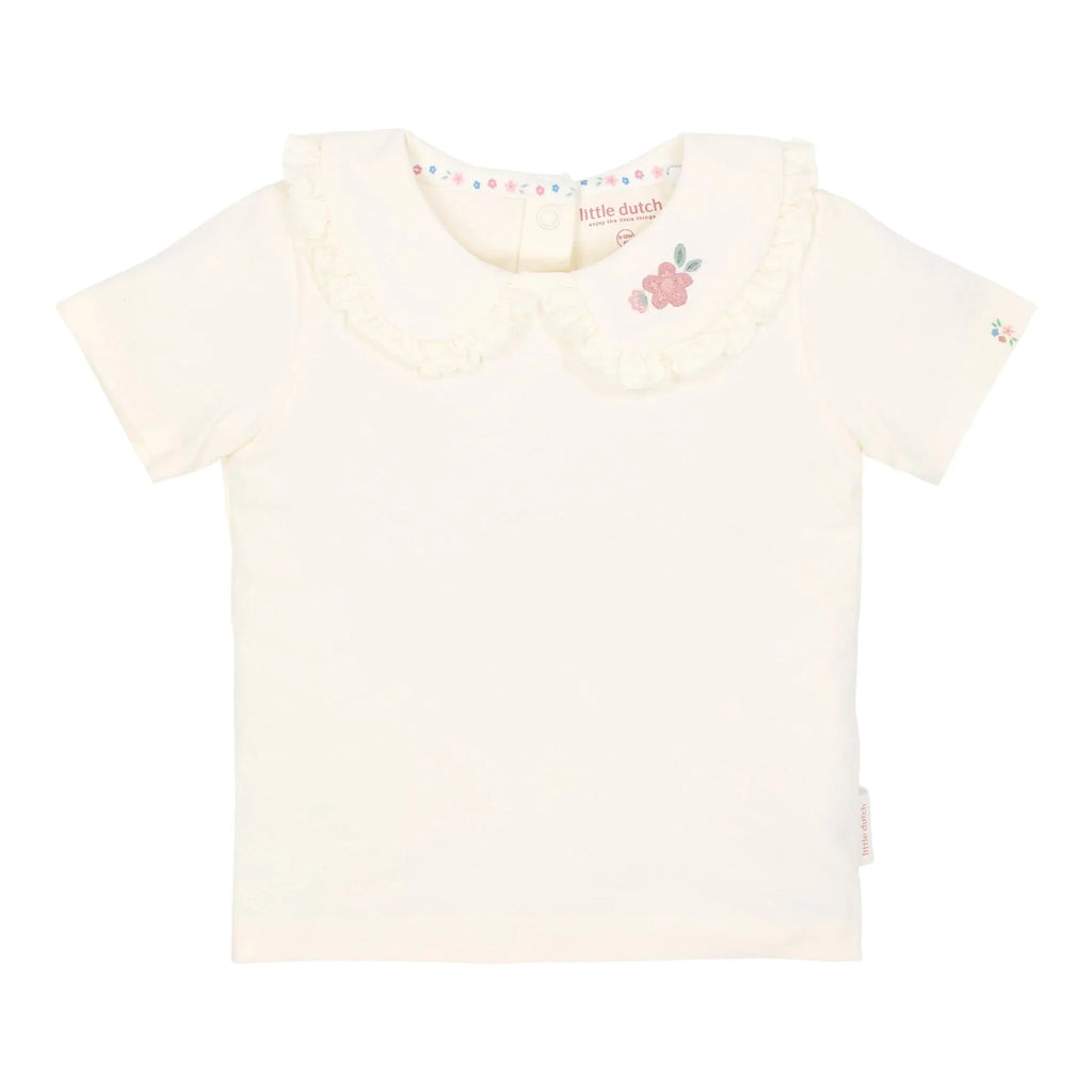 Shirt korte mouw met kraag - Wit