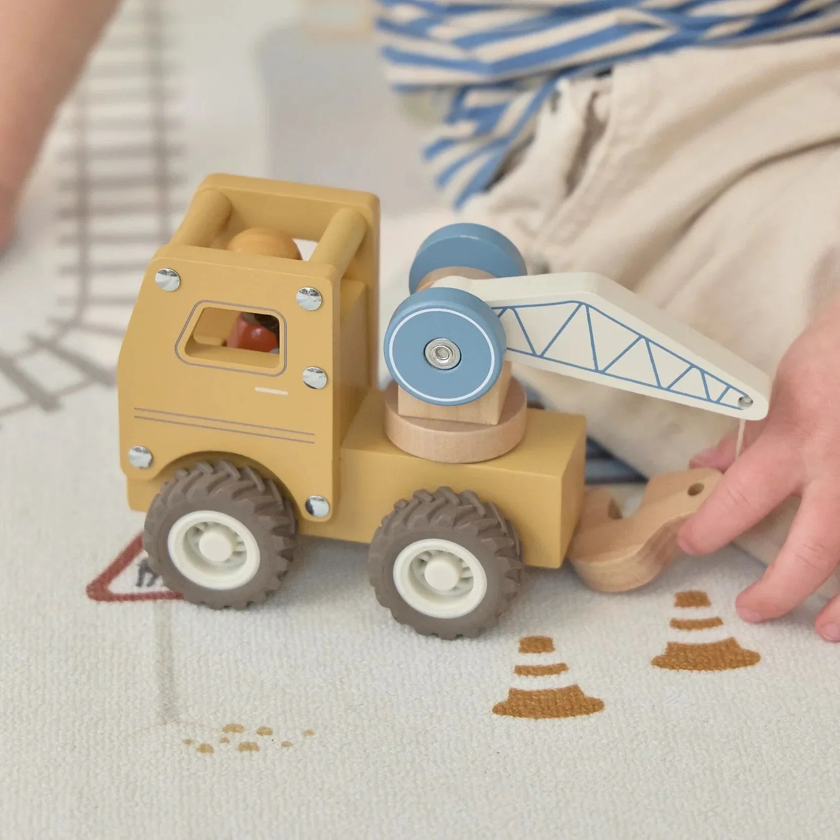 Speelkleed auto's - Beige