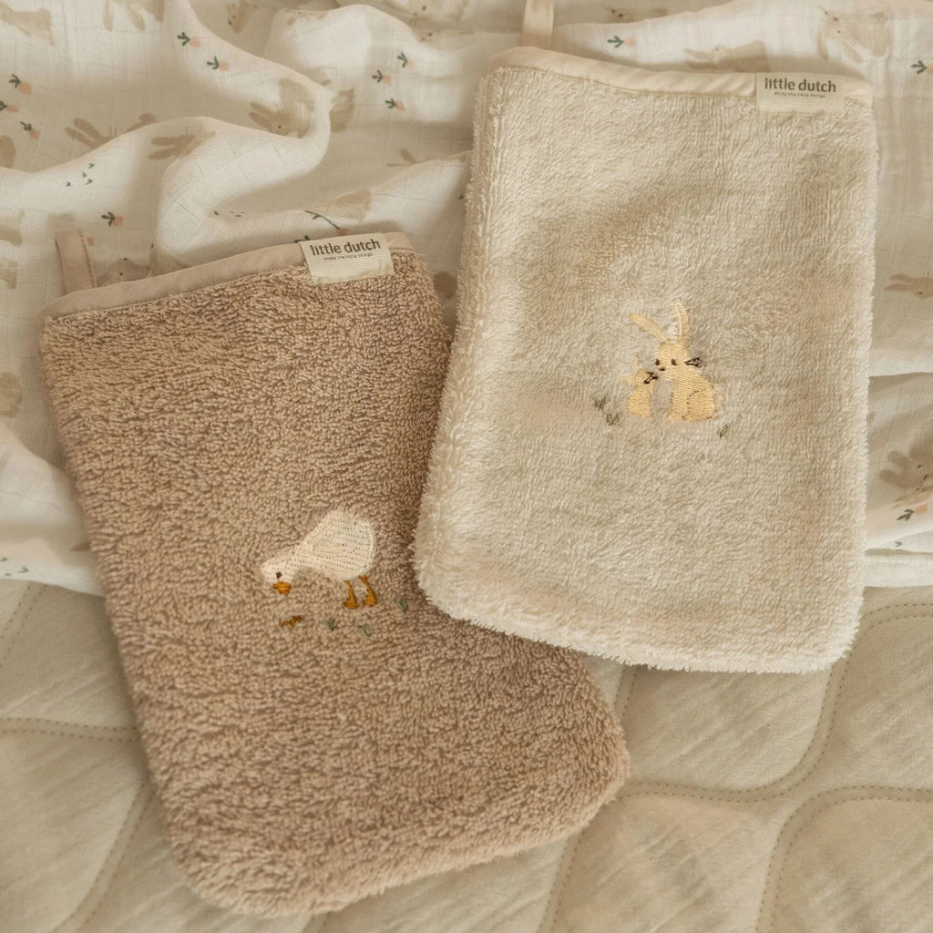 Washandjes set - Wit - Newborn Naturals - Baby Bunny