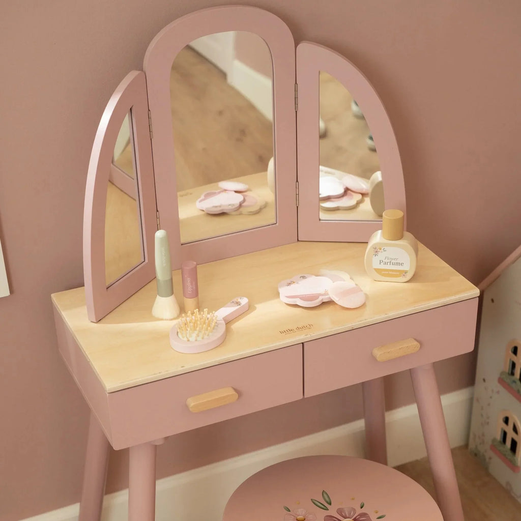 Houten kaptafel groot– Roze – Essentials