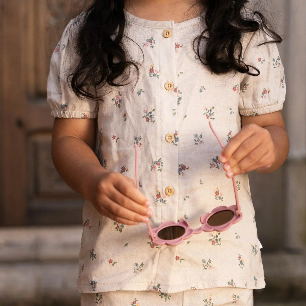 Blouse - Korte mouw - Zand