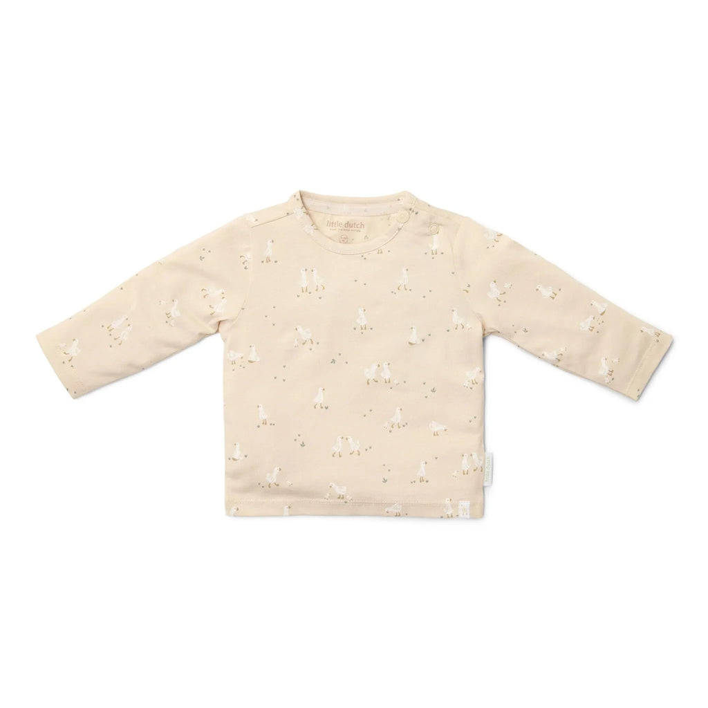 Shirt lange mouw - Beige - Newborn Naturals - Little Goose