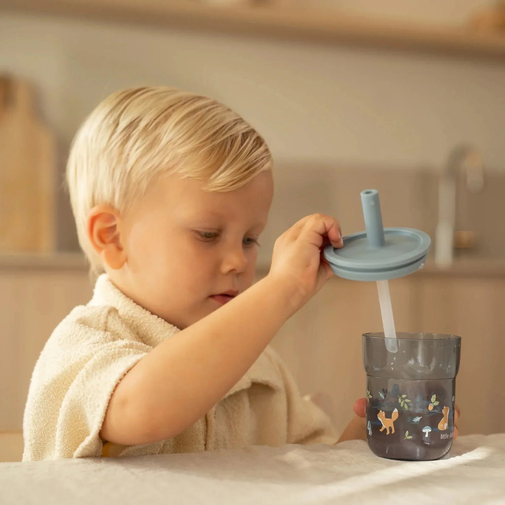 Kinderglas 250 ml Met Rietje Forest Friends